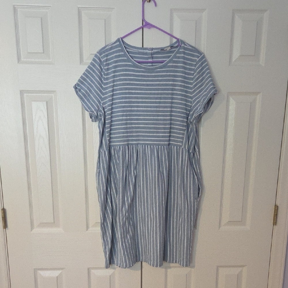Striped Blue Dress